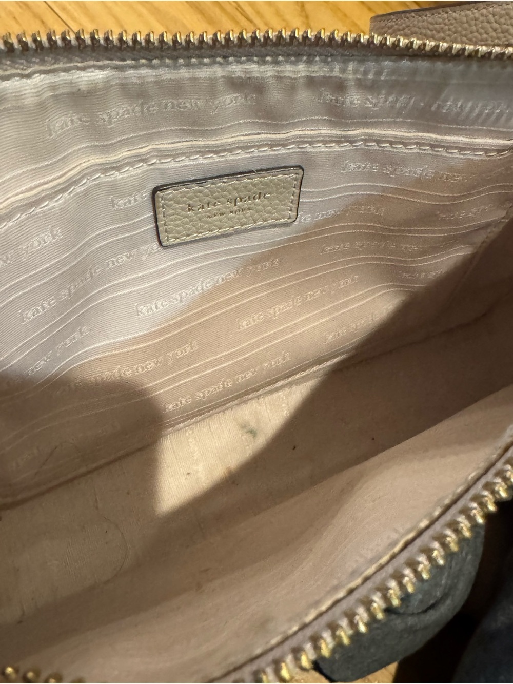 kate spade Pebbled Leather Crossbody in Taupe - Picture 12 of 13